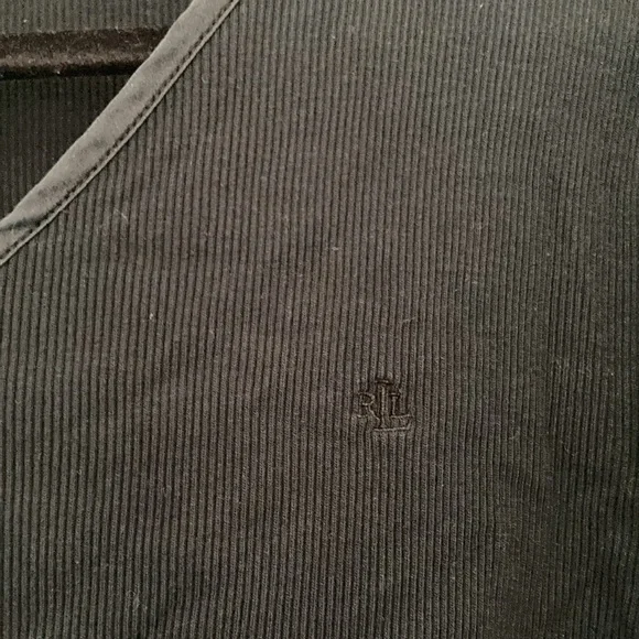 Navy ribbed Lauren Ralph Lauren thermal top - Picture 4 of 6